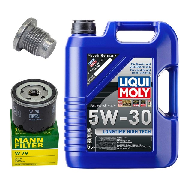 MotoröL Filter Set 5W-30 5 Liter + ÖLablassschraube FüR Dacia Logan Renault Clio-image