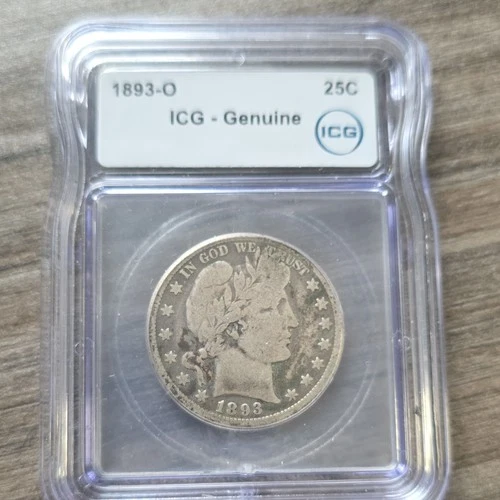 1893-O Barber Half Dollar ICG Genuine - Silver, New Orleans Only 1250 survivors