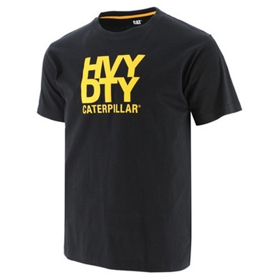 CAT T-Shirt Heavy Duty Herren schwarz robust strapazierfähig Baumwolle