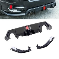 Rear Lip Diffuser Body kit w/LED Light Compatible with Honda Civic 4 Door Sedan
