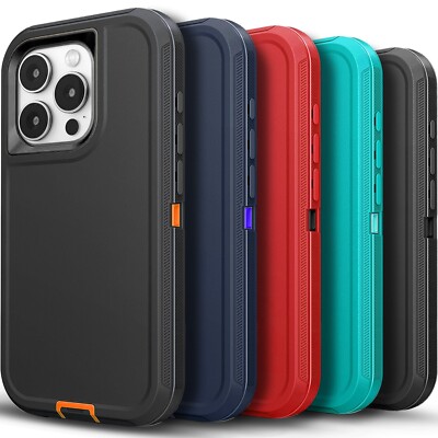For iPhone 17 Pro Max Case /16/15/14/13/11 Phone Cover Shockproof + Screen Glass