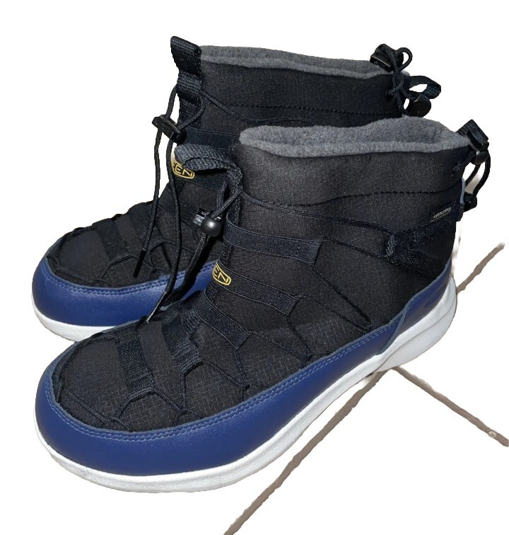 Keen Mens Boots Uneek Waterproof SNK Chukka Fleece Lining Blue KEEN Men main image 3