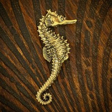 Talisman Deko Metall Messing Seepferd | Geschenk  Accessoires Seepferdchen