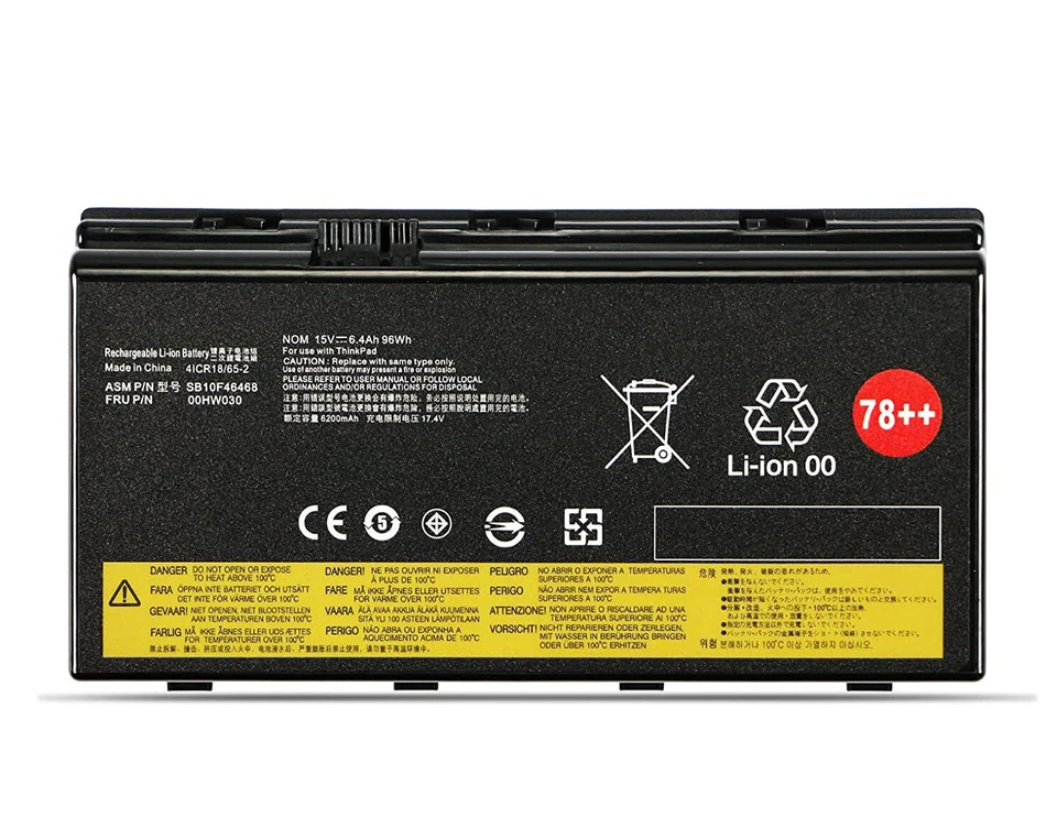 Nueva Batería para Portátil 00HW030 78++ 96Wh 6400mAh 15V con Lenovo P70 20ER 20ES Foto 4 de 4