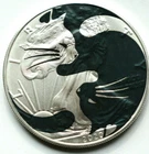 Yin Yang Cats American Silver Eagle 1oz  .999 LImited Edition Silver Dollar Coin
