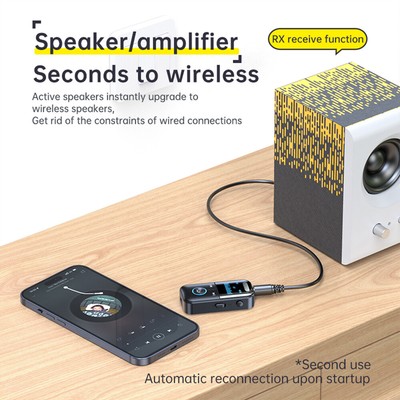 USB Wireless B-T 5.4 Transmitter Receiver 3.5MM AUX Support TF Card Play