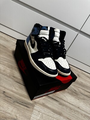 EU Größe 45- Jordan 1 Retro OG High Obsidian UNC 2019