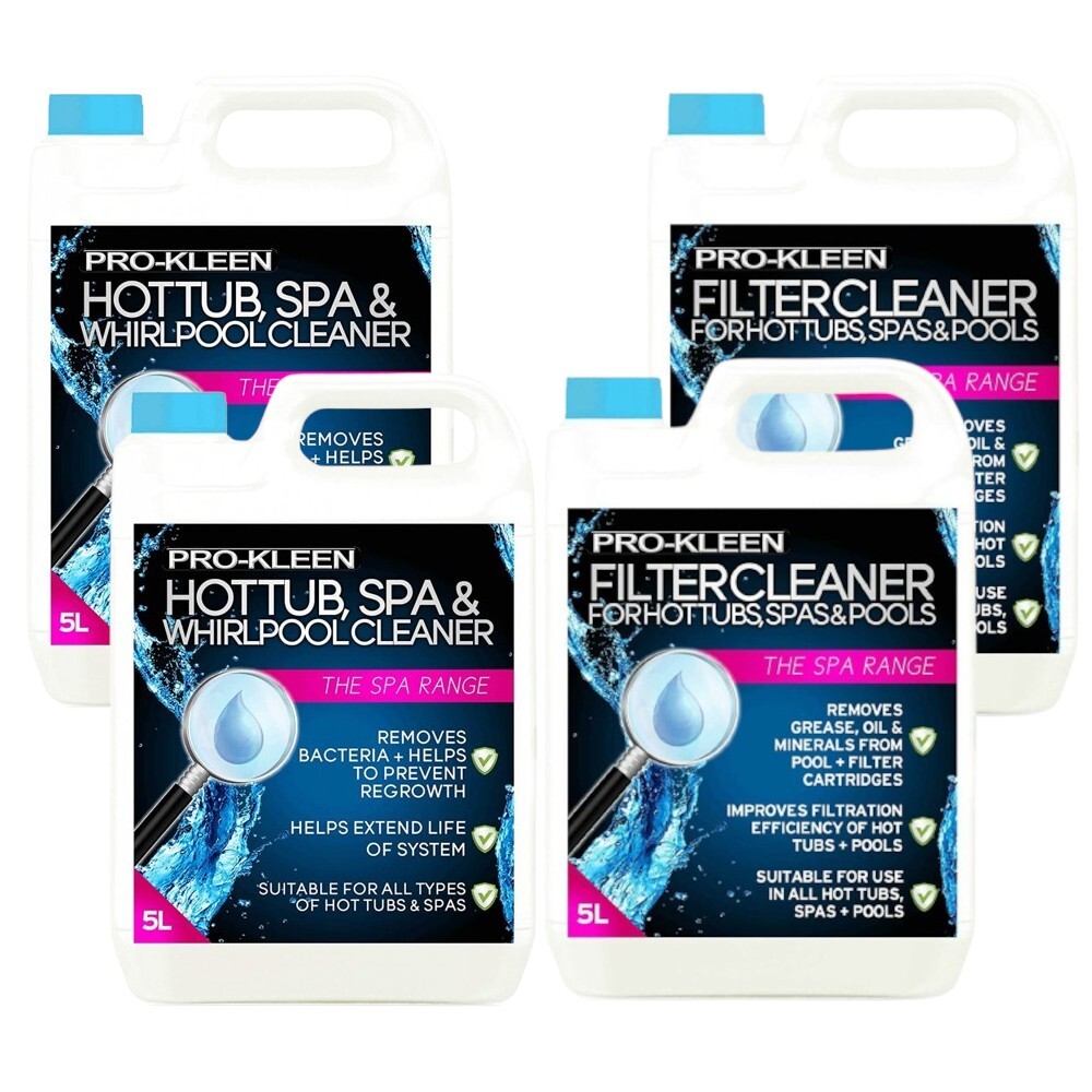 ProKleen Hot Tubs Spas Filter Cartridge Cleaner & Whirlpool Cleaner 20L