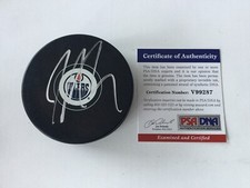 Justin Schultz Signed Autographed Edmonton Oilers Hockey Puck PSA DNA COA b