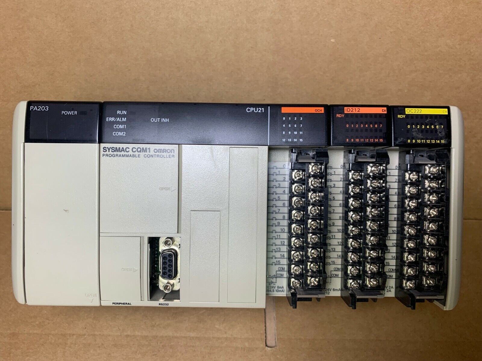 OMRON CQM1-PD026 CLK21 ID212 OC222 CQM1H-CPU51 