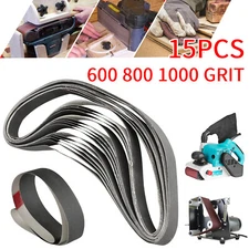 15Pcs 1x30inch Sanding Belt 600 800 1000 Grit Polishing Sander Belts Sandpaper
