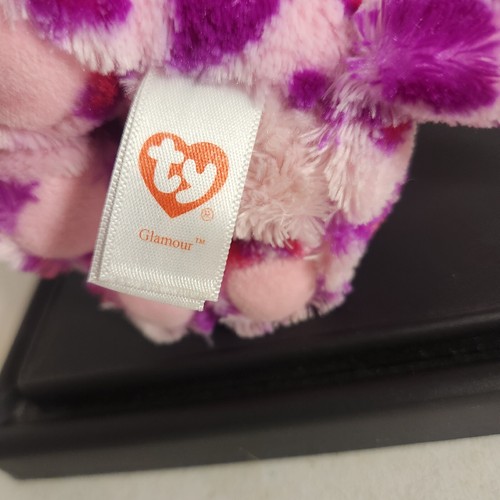 Ty Beanie Boos Pink Leopard Glamour Cat 6” Plush Stuffed Toy With Hangtags - Picture 4 of 6