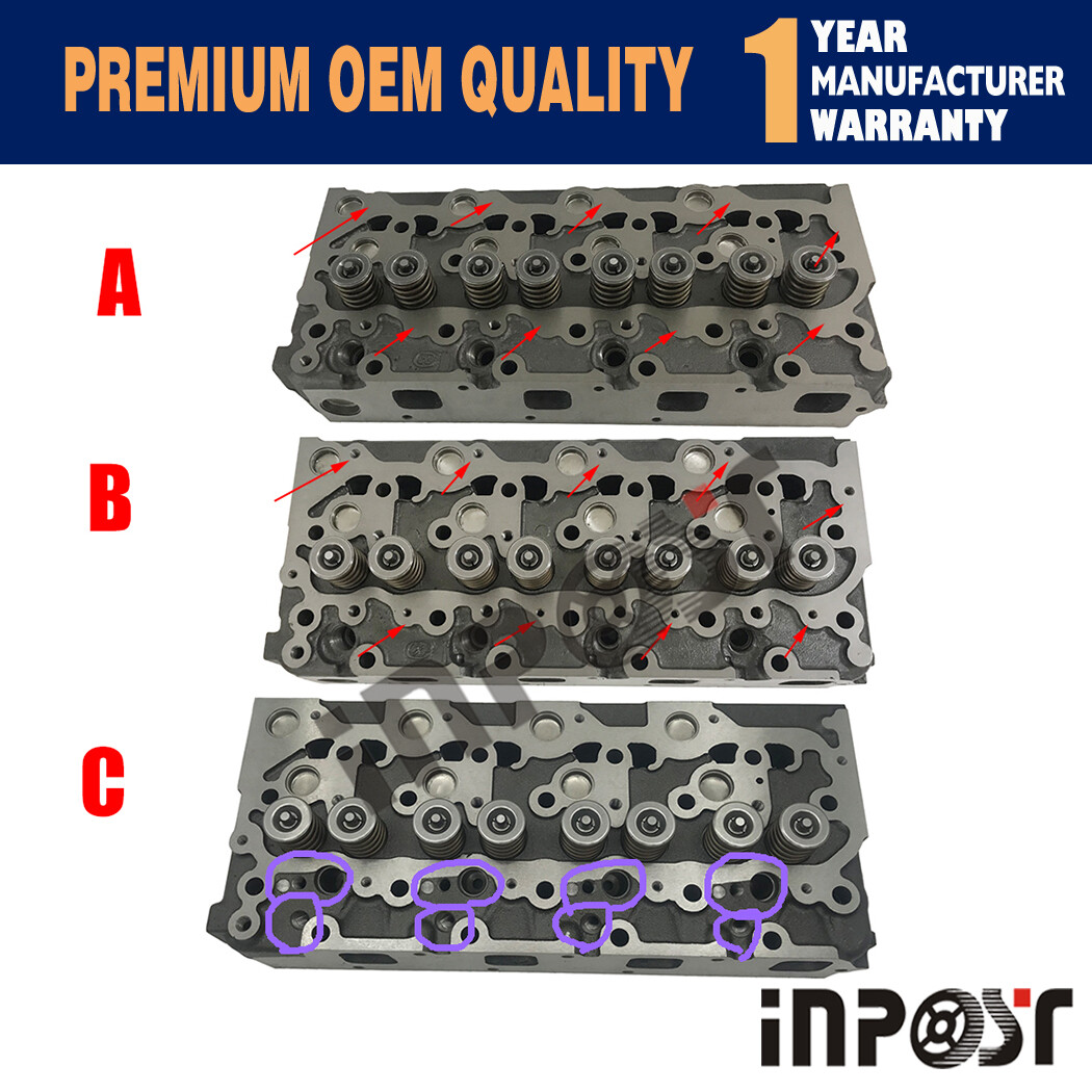 Direct injection V2203 Complete Cylinder Head for Kubota V2203T