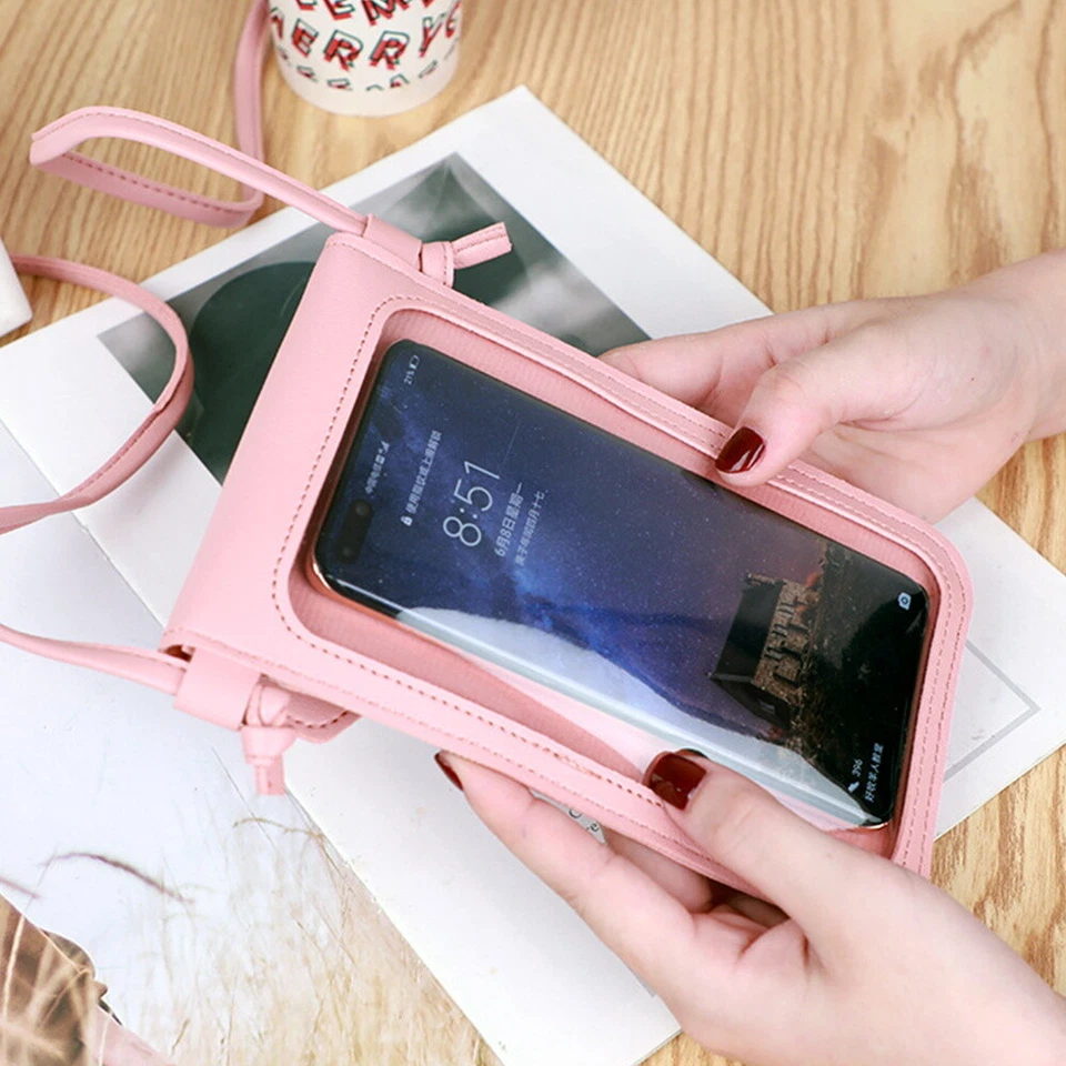 Leather Mobile Phone Bags Shoulder Handbags Purse Case For iPhone/Samsung/Huawei - Image 4 of 4