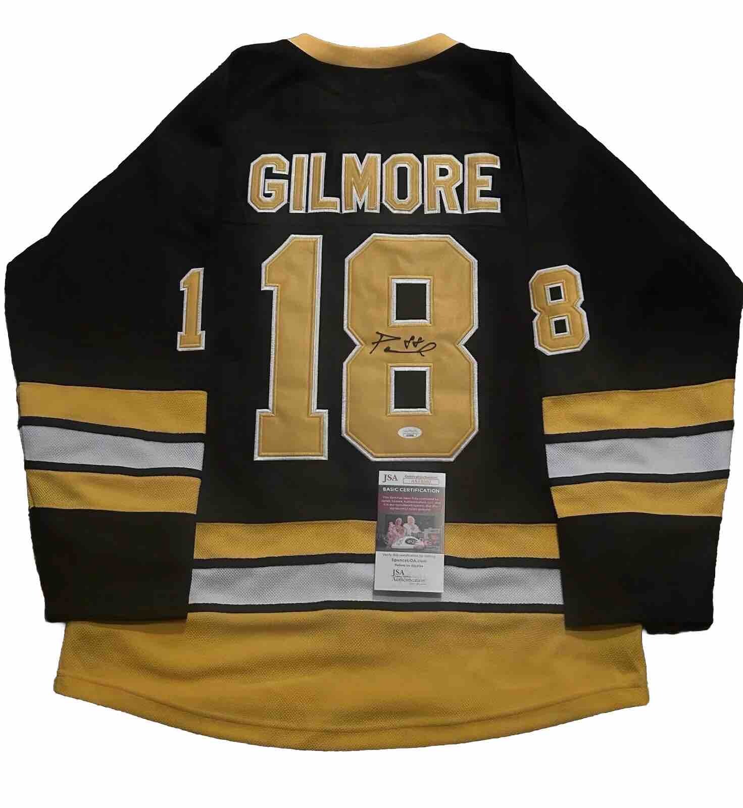 David Pastrnak Autographed Happy Gilmore Boston Bruins Jersey Signed JSA 