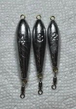 Trolling Sinker Torpedo Inline Weight 2 oz 3 oz 4 oz w/Swivel FREE SHIPPING