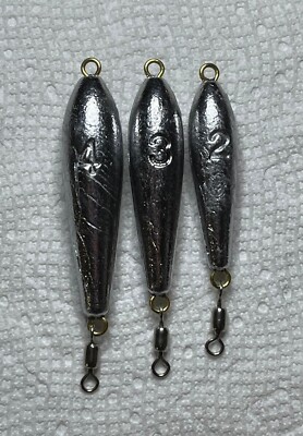 Trolling Sinker Torpedo Inline Weight 2 oz 3 oz 4 oz w/Swivel FREE SHIPPING