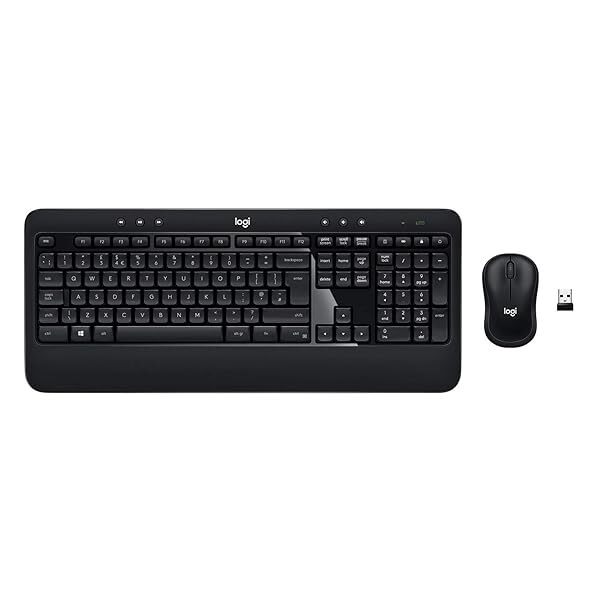 Logitech Advanced Combo Wireless Keyboard and Mouse, QWERTY UK English Layout