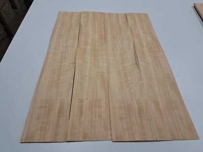 Figürliches Anegre Holzfurnier - 4 Naturholzplatten - 550 mm x 95 mm