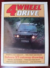 4 FOUR WHEEL DRIVE Car Magazine August 1985 Subaru XT Turbo 4WD Lancia Audi 4X4