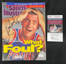 Bill Laimbeer Signed Detroit Pistons Sports Illustrated Magazine Black JSA COA