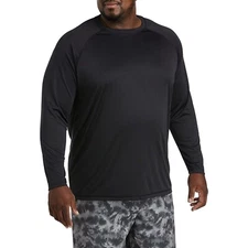 True Nation by DXL Men's Big & Tall Harbor Bay Long-Sleeve Performance Swim Top