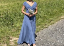 Ever Pretty Sweet Pleated Bodice Ruffle Sleeve Bridesmaid Dress