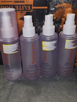 4x Womaness Gone in a Hot Flash Body Cooling Mist Refreshes & Deodorizes, 3.4 Oz