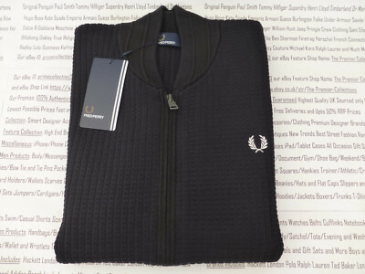 fred perry zip cardigan