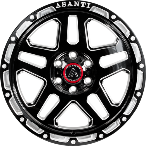 4 x 17 inch GENUINE ASANTI BLACK WHEELS 6 stud 6x114.3 Nissan Navara - Picture 1 of 1