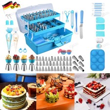 Sahne Spritz Spritzbeutel Set Edelstahl Tüllen Spritztülle Tortenspritze DIY