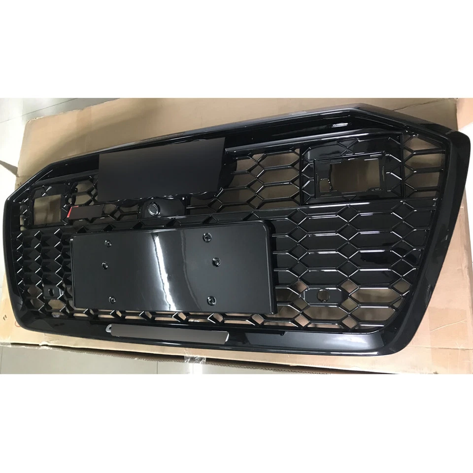 Parrilla superior delantera rejilla de malla de panal para Audi A6 S6 2019-2023 estilo RS6 con ACC Foto 3 de 4