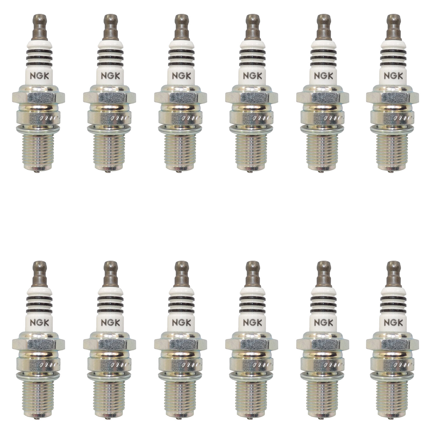 NGK Iridium IX Spark Plug Set (12 Pieces) 3689 For Aston Martin DB7 6.0 V12 2000