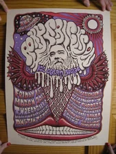Roky Erickson Poster Concert Ice Cream Social Psychedelic AP