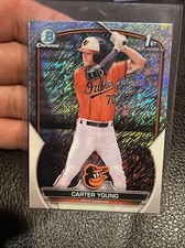 2023 Bowman Chrome- CARTER YOUNG Rc 1st Bowman BCP-183 Shimmer Refractor Orioles