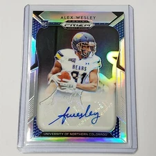 2019 Panini Prizm Draft Picks Alex Wesley 294 Auto Rookie Football Card VJ-PAW28