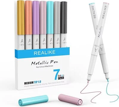 REALIKE Metallic Pens for Cricut Maker 3/Maker/Explore 3/Air 2/Air Metallic Mar