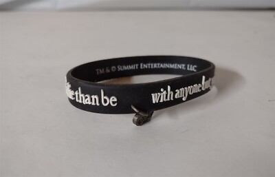 TWILIGHT ID RATHER DIE THAN BE WITH ANYONE BUT YOU EDWARD RUBBER BRACELET