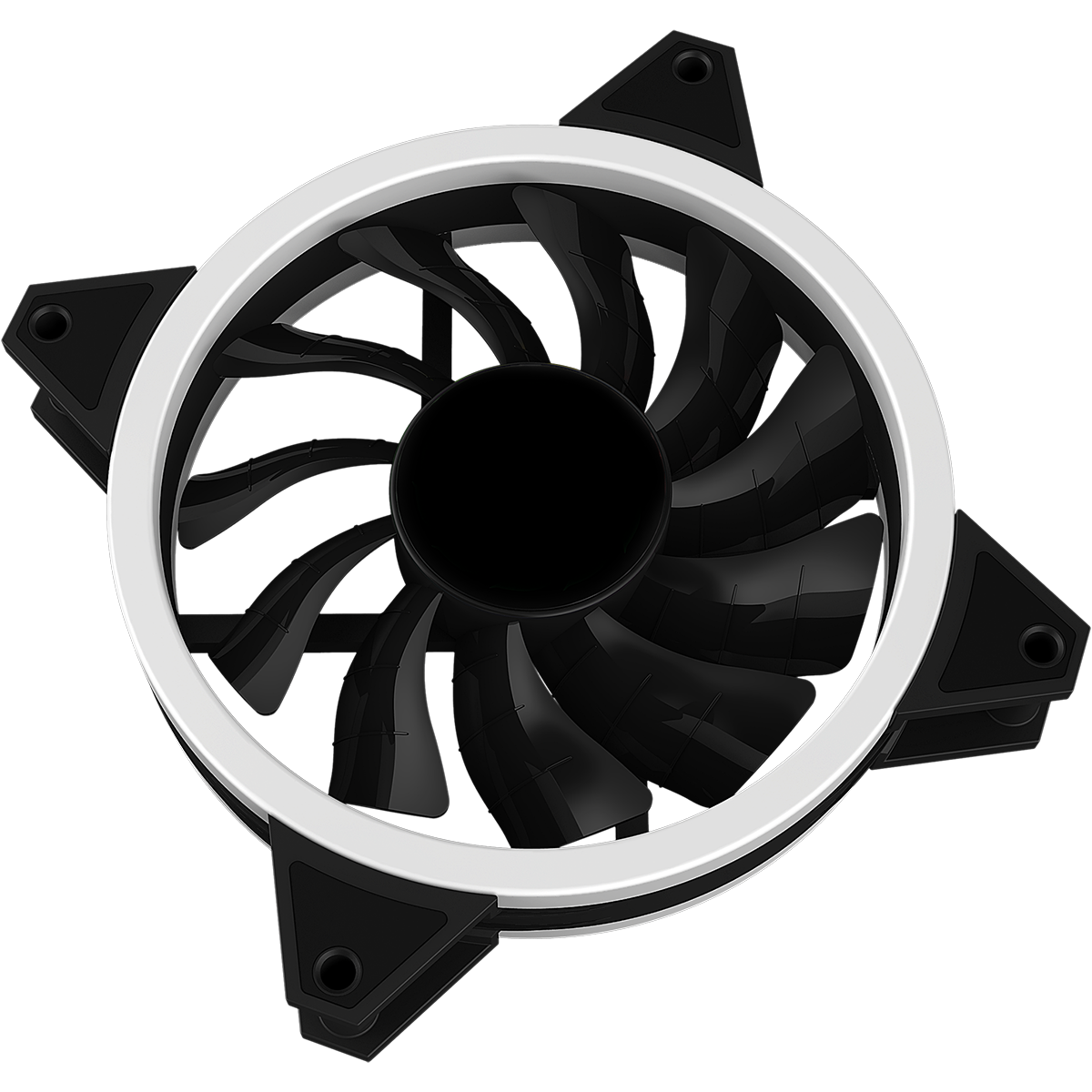 Kit 3x Ventola Per Case Infinity Black - 12cm- Argb Sync 5v 3pin 4pin Pwm Senza Fili 8056157884057 - Foto 9