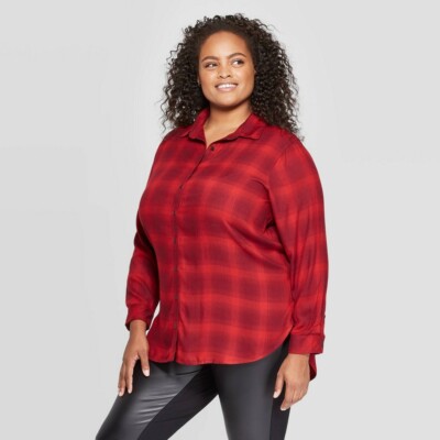 plus size button down tunic