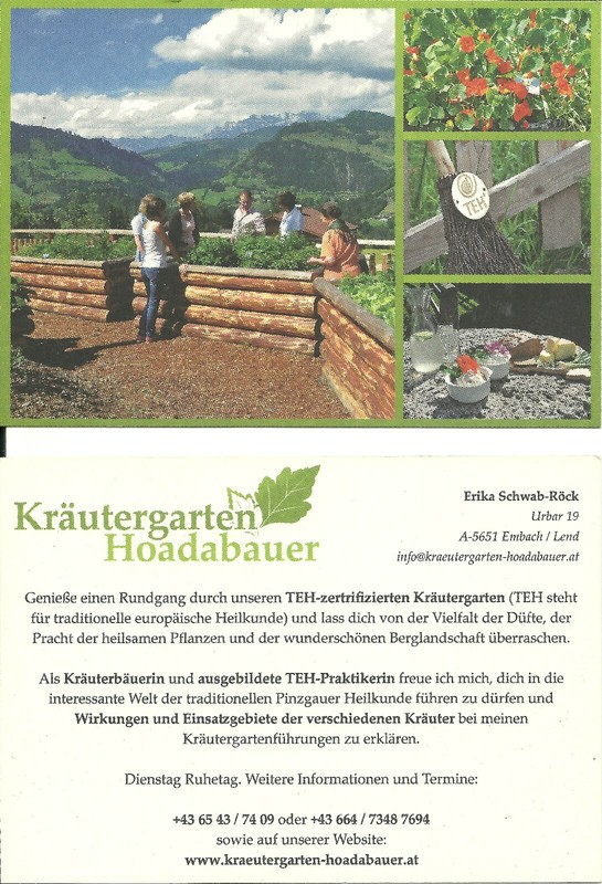 NICE ADVERTISING PHOTO POSTCARD "KRAEUTERGARTEN"  HOADABAUER   EMBACH AUSTRIA