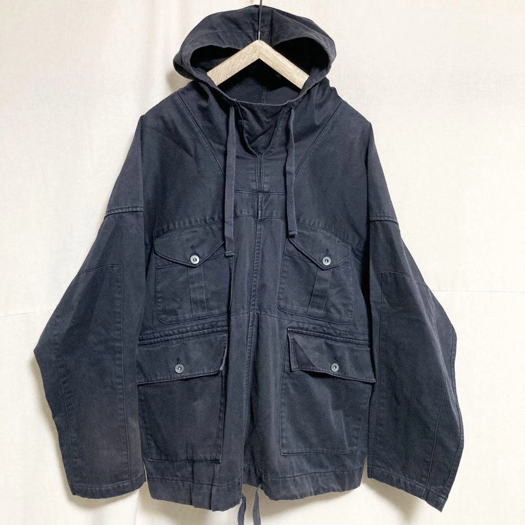 Nigel Cabourn LYBRO BRITISH ARMY SMOCK Navy Cotton Size 50 Used From Japan