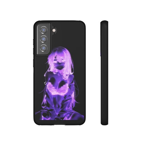Anime Tough Case for iPhones, Galaxy and Pixel Glowing Neon Waifu Girl Manga - Picture 188 of 197