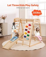 Indoor Jungle Gym, 7-in-1 Toddler Indoor Playground, 43 x 47.2 x 47 inch, with W