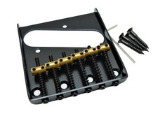 Black Tele Telecaster Vintage Style Bridge with Individual Brass saddles