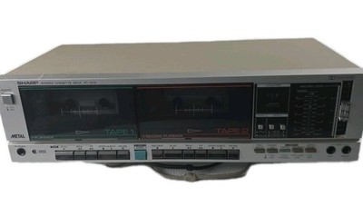 Sharp RT-1010 Dual Cassette Tape Deck Vintage 1980s HiFi (WORKS