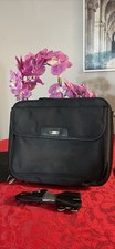 Black Nylon Shoulder Messenger Bag for 15" Laptop, Padded with Partitions
