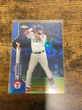 2020 Topps Chrome Blue Refractor /150 Elvis Andrus #158 Texas Rangers