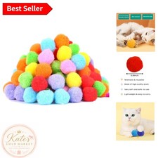 Interactive Cat Toy Balls - 20 Soft 1.5" Colorful Assorted Balls for Happy Cats