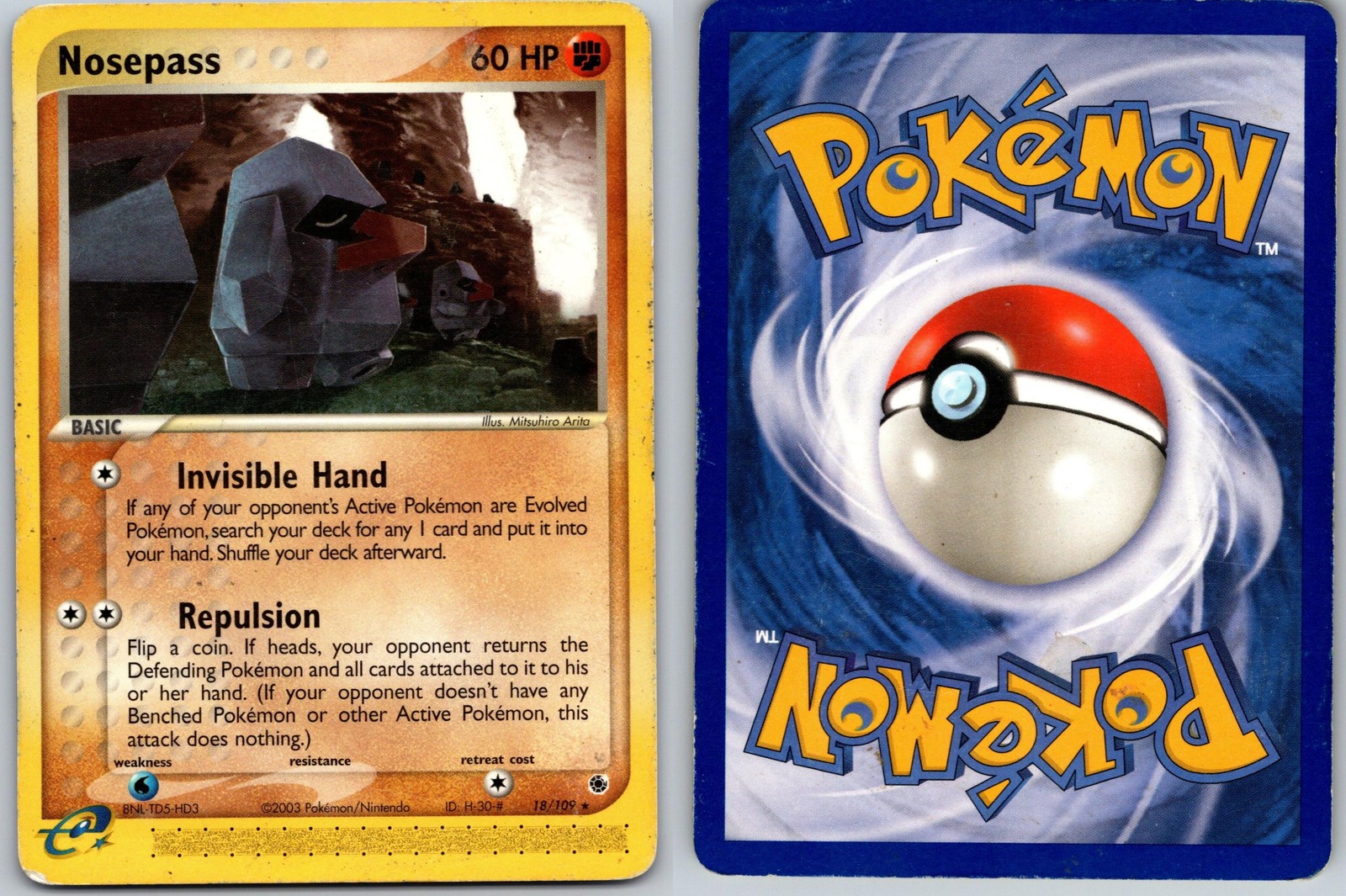 NOSEPASS POKEMON RUBY & SAPPHIRE 18/109 RARE LP
